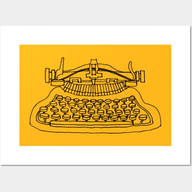 Typewriter Wall Art by Shelley Johannes Art